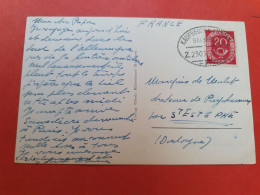 Allemagne - Oblitération Ambulant Sur Carte Postale Pour La France En 1952 - D 171 - Lettres & Documents