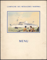 Menu Du Paquebot " La Marseillaise " De La Cie Des Messageries Maritimes - 1954 - Autres & Non Classés