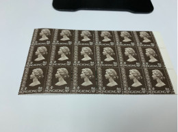 Hong Kong Stamp Definitive Block Of 18 Rare MNH QEII - Ungebraucht