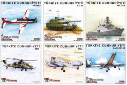 Turkey, Türkei - 2017 - Military Vehicles | Aviation, Helicopter, Aircraft, Tank, Warship ** MNH - Ongebruikt