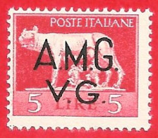 1945/47 (10) AMG V.G. Serie Imperiale Lire 5 Nuovo - Leggi Il Messaggio Del Venditore - Ongebruikt