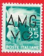 1945/47 (13) AMG V.G. Serie Democratica Cent. 25 Nuovo - Leggi Il Messaggio Del Venditore - Ungebraucht