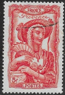 TIMBRE N° 598  -   COIFFE REGIONALE PROVENCE   -  OBLITERE  -  1943 - Oblitérés