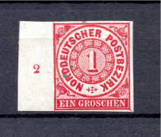 NDP 1868 Freimarke 4 U UNDURCHSTOCHEN Mit Reihenzahl 2 Luxus Ungebraucht - Postfris
