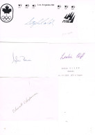 JEUX OLYMPIQUES - AUTOGRAPHES DE MEDAILLES OLYMPIQUES - CONCURRENTS DU CANADA - - Autogramme