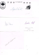 JEUX OLYMPIQUES - AUTOGRAPHES DE MEDAILLES OLYMPIQUES - CONCURRENTS DU CANADA - - Autógrafos