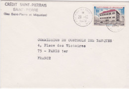 SAINT PIERRE MIQUELON - 387 SUR LETTRE 1970 - Briefe U. Dokumente