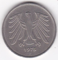 5 Deutsche Mark 1975 F STUTGART  . Cupronickel ,KM# 140.1 - 5 Mark