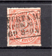 NDP 1868 Freimarke 8 Ziffern 2 Kreuzer Luxus Gebraucht - Neufs