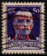 1944 Repubblica Sociale: "imperiale" Soprastampata 50 Cent. Usato - Oblitérés