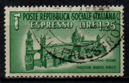 1944 Repubblica Sociale: Monumenti Distrutti - Espresso Lire 1,25 Usato - Exprespost