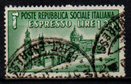 1944 Repubblica Sociale: Monumenti Distrutti - Espresso Lire 1,25 Usato - Express Mail