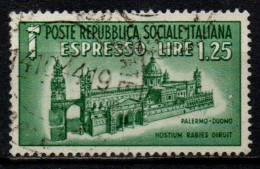 1944 Repubblica Sociale: Monumenti Distrutti - Espresso Lire 1,25 Usato - Poste Exprèsse