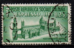 1944 Repubblica Sociale: Monumenti Distrutti - Espresso Lire 1,25 Usato - Express Mail