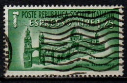 1944 Repubblica Sociale: Monumenti Distrutti - Espresso Lire 1,25 Usato - Express Mail