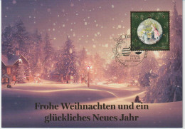 Liechtenstein Christmas Card 2023 - Snow - Night - Brieven En Documenten