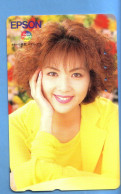 Japan Telefonkarte Japon Télécarte Phonecard -  Frau Women Femme  Epson - Characters