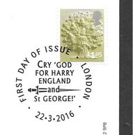 GB - 2016 New  Regional Definitives ENGLAND (1)    FDC Or  USED  "ON PIECE" - SEE NOTES  And Scans - 2011-2020 Decimal Issues