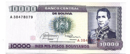 10000 Pesos Bolivianos 1984  Portrait Du Maréchal Andres De Santa Cruz (bolivie) - Bolivia