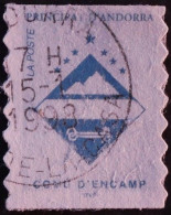 ANDORRE FR 1997 N°485 AUTO ADHESIF OBLITERE - BLASON ENCAMP - USED - Used Stamps