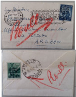 LETTERA 1948  AMG FTT FRANC. ANCHE SUL RETRO TIMBRO FILATELISTI (122L - Poststempel