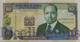 KENYA 10 SHILLINGS 1989 PICK 24a AU - Kenia