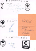 JEUX OLYMPIQUES - AUTOGRAPHES DE MEDAILLES OLYMPIQUES - CONCURRENTS DU CANADA - - Autógrafos