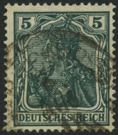 Dt. Reich 85IIe O, 1918, 5 Pf. Schwarzopalgrün Kriegsdruck, Pracht, Gepr. Jäschke-L., Mi. 100.- - Gebruikt