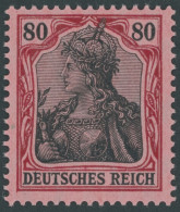 Dt. Reich 93IIa , 1918, 80 Pf. Karminrot/rotschwarz Auf Hellrosa Kriegsdruck, Postfrisch, Pracht, Gepr. Dr. Hochstädter, - Ongebruikt