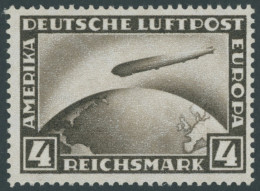 Dt. Reich 424 , 1928, 4 RM Graf Zeppelin, Postfrisch, Pracht, Gepr. Peschl, Mi. 150.- - Neufs