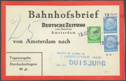 Dt. Reich 515,521 BRIEF, 1941, 4 Und 2x 20 Pf. Hindenburg Auf Bahnhofsbriefadresse Für 25 Zeitungen Je 60 Gr., Portogere - Andere & Zonder Classificatie