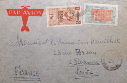 LP3972/251 - COLONIES FRANÇAISES - OUBANGUI-CHARI - Lettre (LSC) BANGUI à ROANNE Par Avion 17 JUILLET 1937 - Covers & Documents