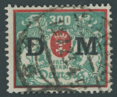 DIENSTMARKEN D 35 O, 1923, 300 M. Rot/bläulichgrün, Zeitgerechte Entwertung DANZIG 5b, Pracht, Fotobefund Soecknick, Mi. - Andere & Zonder Classificatie