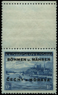 BÖHMEN UND MÄHREN 19LS , 1939, 10 Kc. Pressburg Mit Senkrechtem Leerfeld, Pracht, Gepr. Gilbert, Mi. 80.- - Ongebruikt