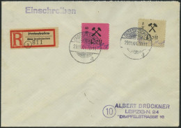 GROSSRÄSCHEN 27bIII BRIEF, 1945, 40 Pf. Schwarz Auf Rosalila, Type III, Mit Mi.Nr. 13AI Auf Einschreibbrief, Pracht, Mi. - Andere & Zonder Classificatie