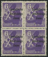 ALLGEMEINE-AUSGABEN 201wbzDDII , 1948, 6 Pf. Lebhaftgrauviolett, Aufdruck Einmal Normal Zusätzlich Blindaufdruck, Im Vie - Andere & Zonder Classificatie