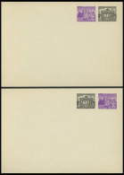 GANZSACHEN PP 8,10 BRIEF, Privatpost: 1952, 6 Pf. Neben 1 Pf. Und 1 Pf. Neben 6 Pf. Bauten, 2 Ungebrauchte Prachtkarten - Verzamelingen