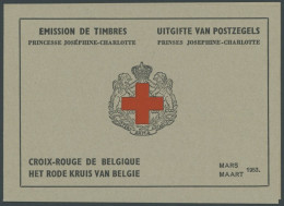 BELGIEN MH I , 1953, 2 Fr. Rotes Kreuz Im Markenheftchen, Oberer Heftchenblatttext In Französisch, Pracht, Mi. 80.- - Zonder Classificatie