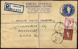 BRITISCHE MILITÄRPOST U.a. 321 BRIEF, 1961, 2 P. Hellbraun Mit K1 F.P.O./978 Und Zusatzfrankatur Auf Militärpost-Einschr - Gebruikt