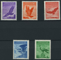 LIECHTENSTEIN 143-47x , 1934/5, Adler, Glatter Gummi, Falzrest, Prachtsatz - Autres & Non Classés