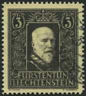 LIECHTENSTEIN 171 O, 1938, 3 Fr. Fürst Franz I, Pracht, Mi. 120.- - Autres & Non Classés