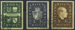 LIECHTENSTEIN 183-85 O, 1939, Wappen Und Fürst Franz Josef II, Prachtsatz, Mi. 140.- - Andere & Zonder Classificatie