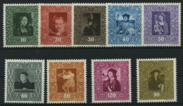 LIECHTENSTEIN 268-76 , 1949, 1. Gemäldeserie, Prachtsatz, Mi. 90.- - Autres & Non Classés