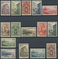 MONACO 205-19 , 1940, Rotes Kreuz, Mi.Nr. 207 Zahnfehler Sonst Postfrischer Prachtsatz, Mi. 250.- - Andere & Zonder Classificatie