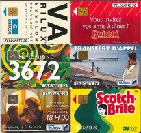 LOTTO 6 TELECARTE FRANCESI ANNO 1992 (92 19 - 1992