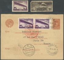 SOWJETUNION 397DD , 1931, 10 Kop. Graf Zeppelin, Gezähnt, Doppeldruck, Falzrest, Pracht, Gepr. Sieger, Dazu 2x 10 Kop. U - Andere & Zonder Classificatie