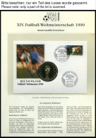 SPORT ,o,Brief , XIV. Fußball-Weltmeisterschaft 1990 In 3 Spezialalben, Mit Blocks, Kleinbogen, Markenheftchen, FDC`s, N - 1990 – Italië