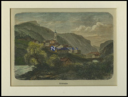 TIEFENKASTEN, Gesamtansicht, Kolorierter Holzstich Um 1880 - Lithografieën