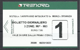 Itally,  "Trenord" One Day Ticket. - Europa