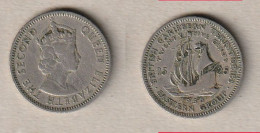 00678) Ostkaribbische Staaten, 25 Cents 1955 - Caribe Oriental (Territorios Del)